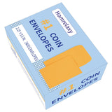 Homrelaxy #1 2400 Pcs Small Coin Envelopes 2.25 x 3.5 with Gummed Flap, Yellow Kraft Mini Envelopes for Storing Keys, Stamps, Se