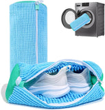 Laundry Shoe Washing Machine Bag with Zipper 360 Deep Cleaning Microfiber Sneaker Pouch | Reusable Shoe Washer Bag for All Sho