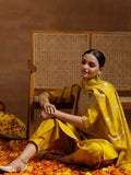 Libas Gerua Women'S Silk Blend Kurta Sets (35634_Yellow Yellow 2Xl