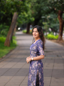 Anni Designer Women'S Rayon Viscose Straight Printed Kurta With Pant (Tisur Begani-Vks01_L_Begani_Large),Begani,L,,,