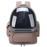 GixDix Cat Backpack Carrier for Cats and Small Dogs, Breathable Cat Bubble Backpack, Airline Approved Pet Travel Carrier for Hiking Camping Outdoor(Brown)