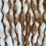 Plutus White Taupe Snow Chinchilla Faux Fur Luxury Throw Blanket 96In X 110In