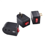 Cable Matters 3Pack 2 Prong Outlet with ON Off Switch, Single 2 Prong Outlet Switch/Plug Switch in Black