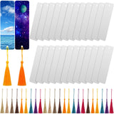 Sublimation Blank Bookmark Metal Blank Bookmarks with Hole and Tassels Sublimation Blank Bookmarks to Decorate DIY Crafts for DI