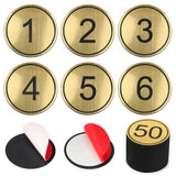 NumRealm Locker Cabinet Numbers (5cm/2) - ABS Plastic Table Numbers with Adhesive Tapes - Golden - Numbered 1 to 100