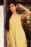 Anni Designer Women'S Rayon Viscose Printed A-Line Kurta With Pant (Tishya Yellow_S_Yellow_Small),Yellow,S,,,