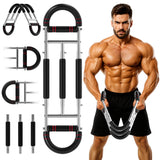 Twister Arm Trainer, Dual Triple-Spring, 30-180lb Adjustable, Chest Arm Shoulder Workout Equipment, Portable Detachable Arm Twis