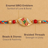 Store Indya Premium Designer Bro Rakhi For Brother Rakhi Thread, Rakhi Bracelet, Traditional Raksha Bandhan Gift For Bhaiya (1,Nylon,Multicolor