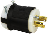 Hubbell Wiring DeviceKellems Plug,480VAC,20A,L1620P,3P,4W,3PH, Black, White (HUBHBL2431)