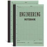 Motiskyy Engineering Notebook 120p Grid Format 8.5inch x 11inch, Green, 2 Pcs