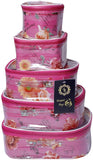 Angel Quilts 5 Piece Multipurpose Kit,Makeup Kit,Travelling Organizer,Cosmetic Organizer Set Of 5 Pieces (Pink)