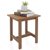 Meluvici Outdoor Side Table, Small Adirondack Side Table for Adirondack Chair - Indoor Outdoor End Table - HDPS (Teak)