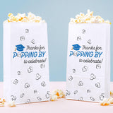 Big Dot of Happiness Blue Grad Thanks for Popping by Popcorn Bags, Royal Blue Graduation Party Favor Snack Treats, Free-Standing