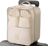 Shoe Storage Organizer Bag With Zipper Closure And Mesh Panel For Travel And Luggage Packing