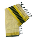 Alluvy WomenS Kuthampully Kerala Kasavu Saree Tissue Striped Zari With Kunjam | Kerala Tissue Kasavu Saree Onam Latest Collecti