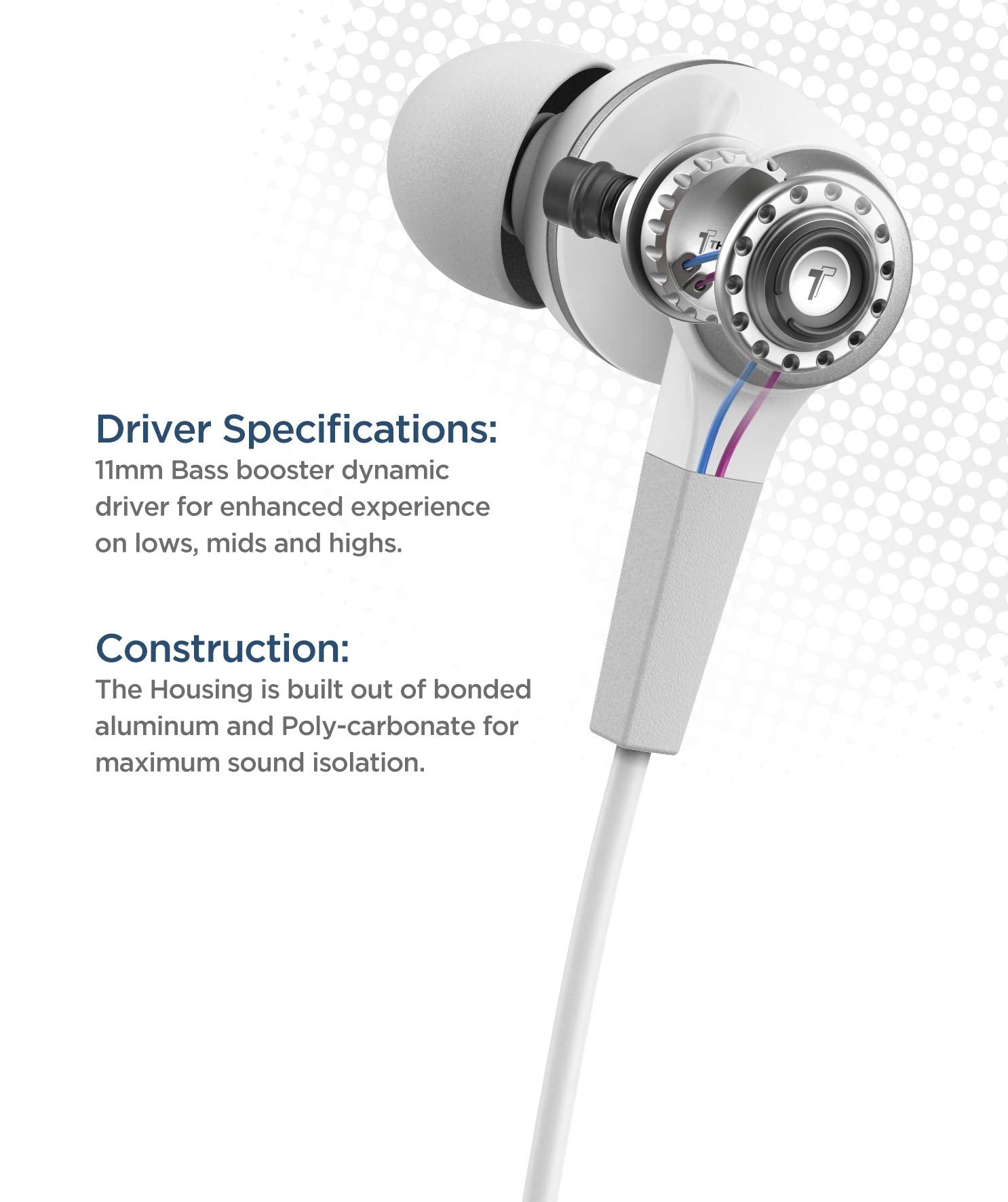 Thore iPhone Earphones (Apple MFi Certified) V120 in Ear Wired Lightning Earbuds (Sweat/Water Resistant) Headphones with Mic/Vol