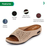Ortho Joy Extra-Soft Comfortable Fancy Slippers For Women - Beige,Beige,8,B08P8RY1NM