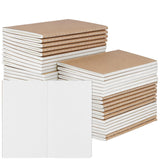 LEXININ Kraft Pocket Notebook, 3.5 x 5.5 Inch, 50 Pack, Mini Blank Unlined Sketchbook for Journals, 40 Sheets 80 Pages