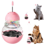 COSOWO Cat Interactive Toys Engaging Wand, Slow Food Treat Dispenser, and Tumbler Design for Indoor Cats Durable, Non-Toxic, Ide