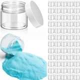 Patelai 60 Pcs 2 OZ Plastic Container Jars with Lids Round Clear Travel Cosmetic Container Jars for Toiletries, Lotion, Cream, O