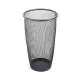 Safco Home Office Onyx Mesh Large Round Wastebasket Black 3Pack