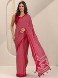 Libas Women17 Georgette Sarees (16277_Red)
