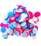 Playfully Ever After Pink, Light Pink, Militia Blue & Light Blue Craft Felt Circles (1.5 Inch 95pc)