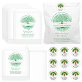 Kolldenn 100 Pcs Family Unification Favour Family Tree Mini Paper Bags Remember Our Roots Small Kraft Bags 100 Stickers for Cook