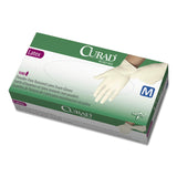 Curad Latex Exam Gloves, PowderFree, Medium, 100/Box MIICUR8105