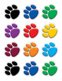 Teacher Created Resources Mini Accents, Colorful Paw Prints (5116),Multi Color
