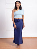 Nykd Everyday Saree Petticoat For Women - Shapewear With Drawstring, Side Slit, Mermaid Cut - Saree Shapewear, Nyoe01, Navy, S,