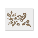 Bird on Branch Stencil Template for Walls and Crafts Reusable Stencils for Painting in Small & Large Sizes