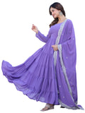 Wedani Georgette Sequins Work Anarkali Kurta Set For Women Lavender,LAVENDER,2XL