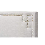 Baxton Studio Geneva Upholstered Full Headboard In Grayish Beige