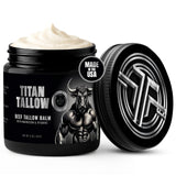 Whipped Beef Tallow Balm Magnesium Moisturizer - 100% Organic Grass-Fed & Grass-Finished Tallow with Manuka Honey for Skin Care 