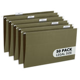 Blue Summit Supplies Hanging File Folders, 1/5 Cut Adjustable Tabs, Legal Size, 5 Tab Locations, Designed for Legal and Law Offi