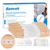 Wound Closure Device 4 Pcs - Zip Sutures & Butterfly Bandage | Stitchless Wound Repair, Rapid Hemostasis for Hiking, Camping, Wi