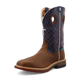 Twisted X Men's 12 Alloy Toe Waterproof Western Work Boot - Full-Grain Leather, CellStretch Comfort, EH Rated, Oil & Slip Resist