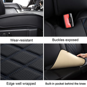 MIROZO Seat Covers Full Set,Waterproof Faux Leather Seat Covers Automotive Seat Covers Car Seat Protector for SUV Pick-up Truck