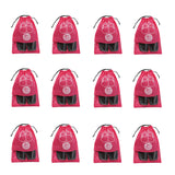 Kanushi Industries Shoe Pouch/Cover/Bag/Organiser Set Of 12 Pink Color