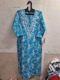 Gosriki Women'S Cotton Blend Straight Chikankari Embroidered Kurta (Sutlej-Sky Blue-Grt-Gs_S_Sky Blue_Small),Sky Blue,,B0CBPRQWFV