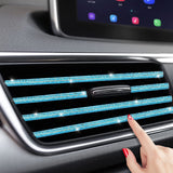 INSAUTO Bling Car Vent Outlet Trim,Bling Car Accessories for Women, 10pcs Rhinestone Bling Car Air Conditioner Vent Decoration S