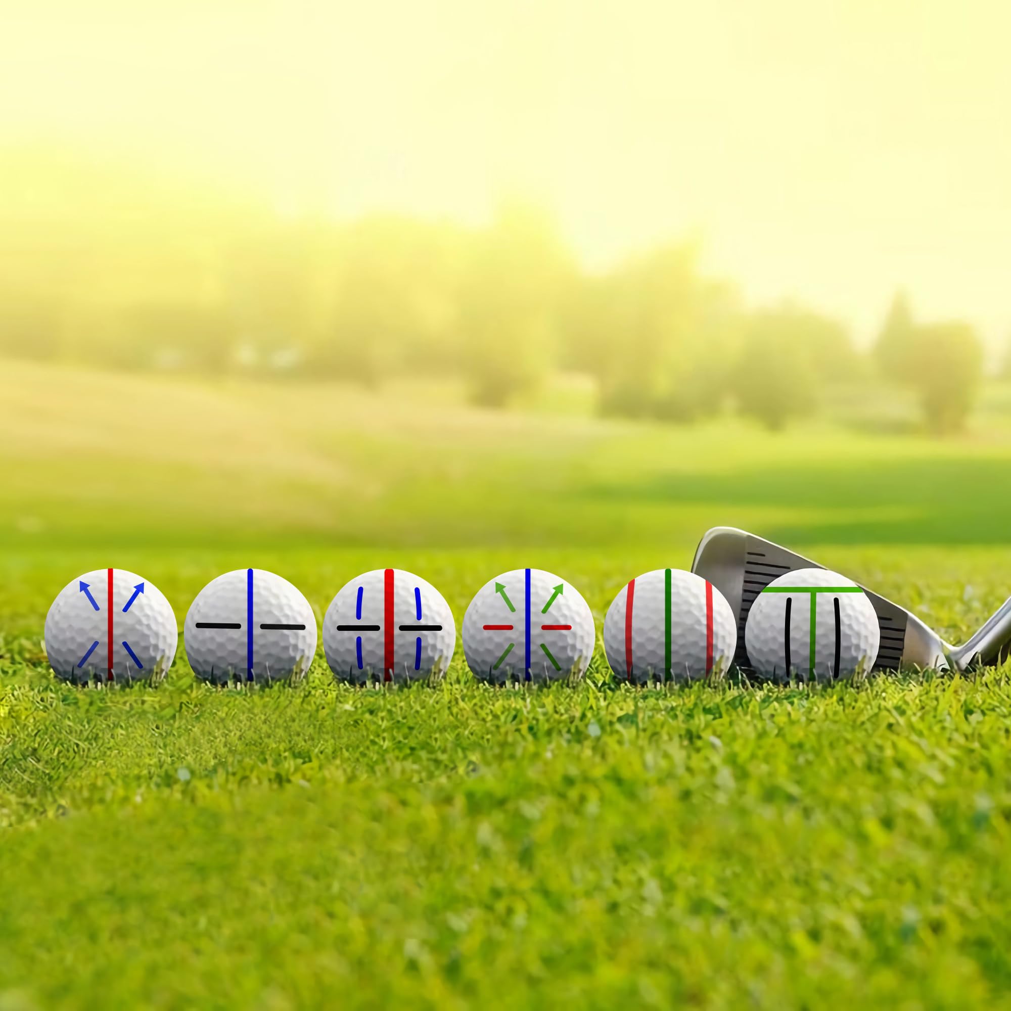 Professional 8 Pack Precision Golf Ball Marker Set, Upgrade Your Golf Accessories with 4 Marking Stencils and 4 Vibrant Colors,