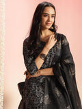 Anni Designer Women'S Rayon Viscose Straight Printed Kurta With Sharara & Dupatta (Niranjana Black-Vks01_Xl_Black_X-Large),Black,XL,,,