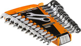 GEARWRENCH Open End Ratcheting Metric Wrench Set 12 Pc., 12 Point 85597