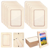 Vmiapxo 10 Pack Unfinished Wooden Picture Frames for 3 x 5 Photos, Standing Postcard Picture Frame Set DIY Keepsake Kit Decorata