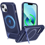 ZHOGTNEG for Magnetic Heat Dissipatio case for iPhone 13/14, for MagSafe, Cooling Drop Protection, Adjustable Kickstand case, Ic