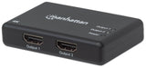 MANHATTAN 4K HDMI Splitter 1 in 2 Out 4K@30Hz 2 Output 1 Output Ports, HDCP Compliant, Double Adapter HD Hub Amplifier with HD
