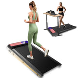 Walking Treadmill for Home & Office - 2.5HP Under Desk Treadmill, Compact & Quiet, 265Lbs Capacity, APP Control & Remote, LED Sc