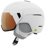 Giro Aria Spherical MIPS Ski Helmet - Snowboarding Helmet for Women with Integrated Visor - Matte White - Size S (52-55.5cm)